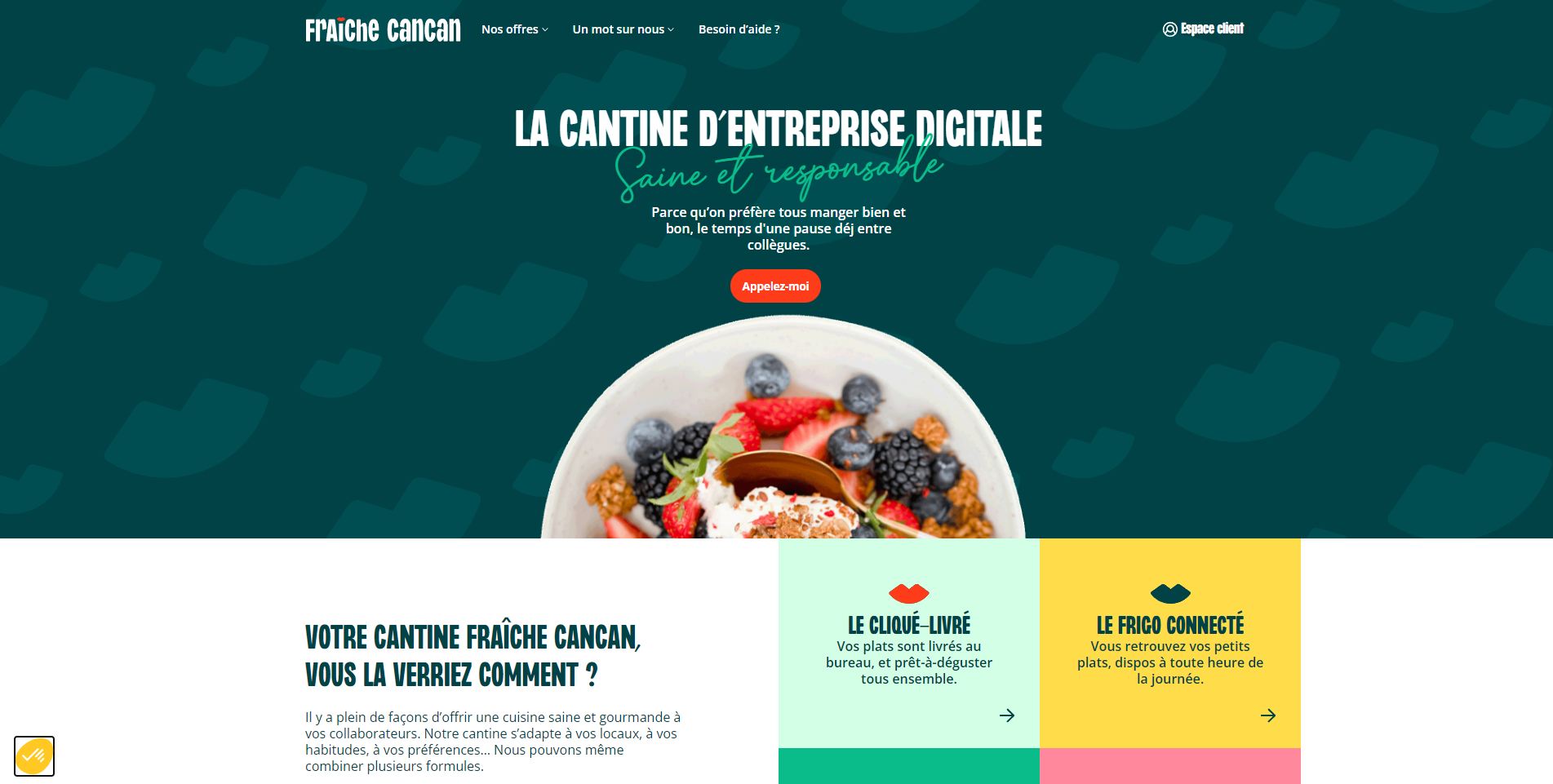 Marketing page of fraiche cancan Fraiche cancan SEO