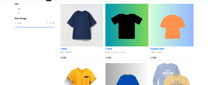 Simple E-commerce page